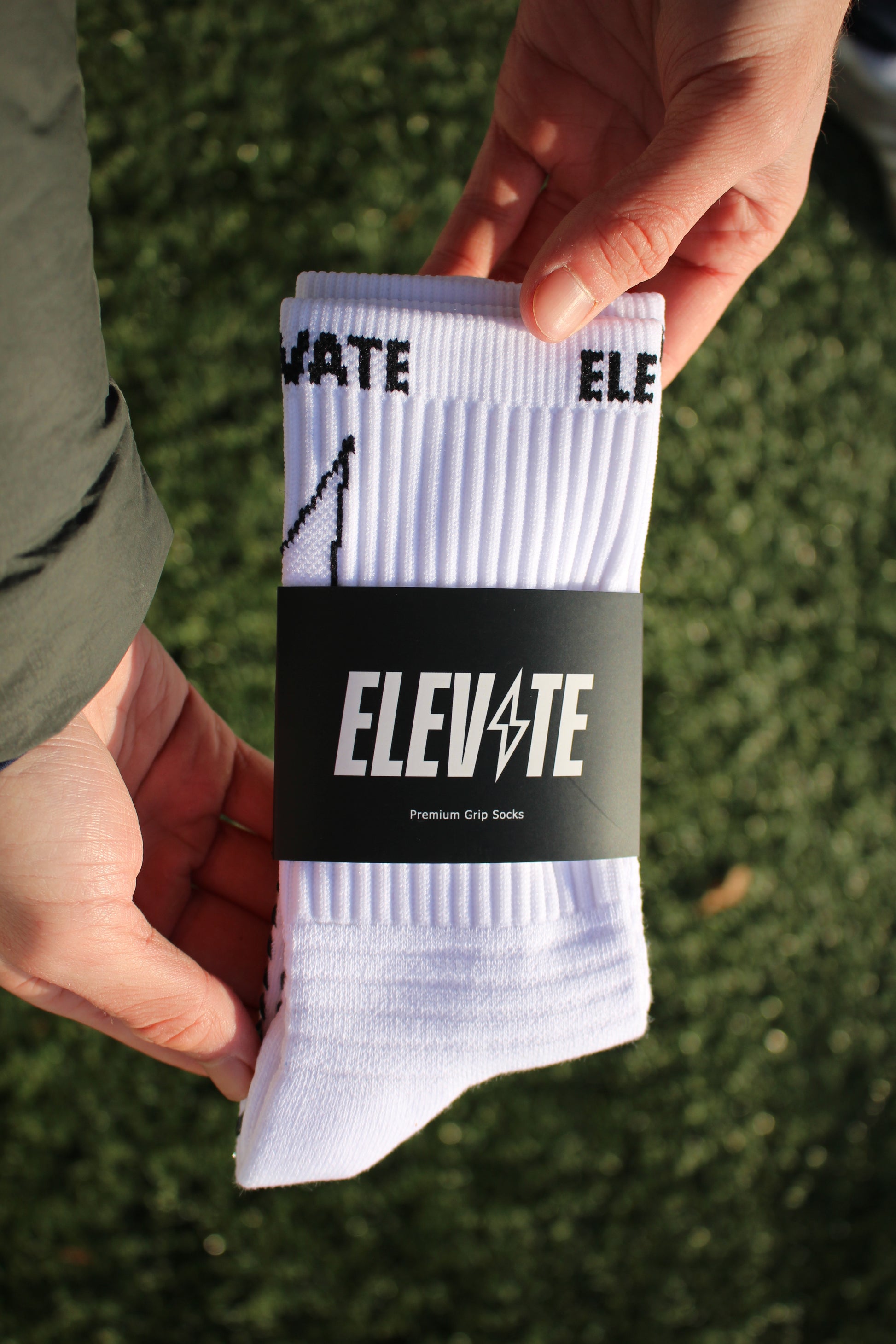 Lightning Grip Socks - White – Elevate Sportswear